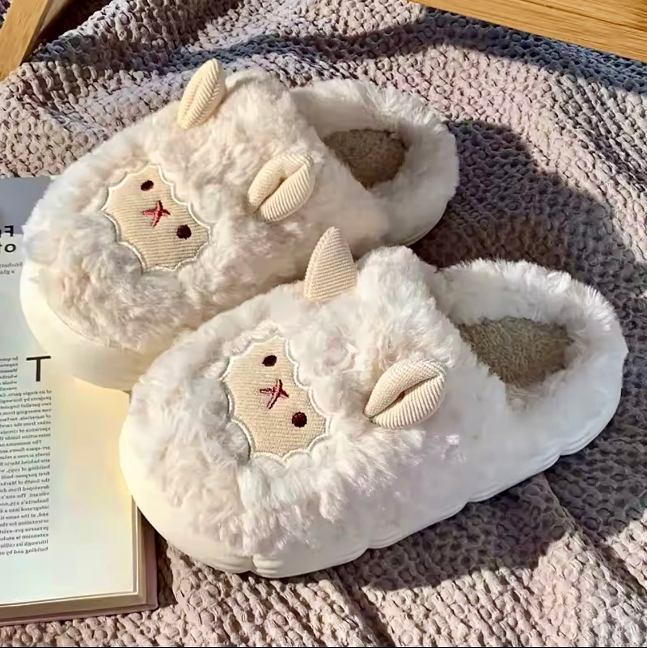 CozyHoof- Stitched Sheep Slippers